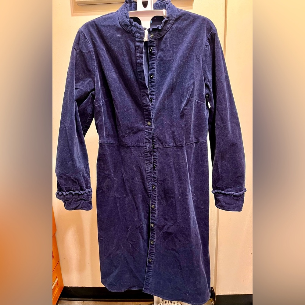 Draper James Blue Corduroy Dress- Size 8 - Picture 6 of 9
